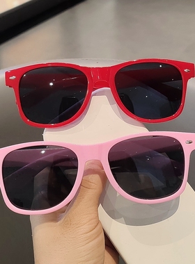 时尚糖果色太阳眼镜可爱少女造型拍照眼镜网红蹦迪表演装饰墨镜男