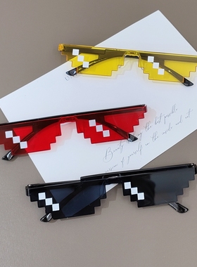 马赛克眼镜抖音网红靓仔墨镜