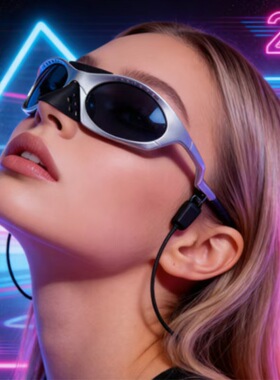 赛博朋克Y2K鹰嘴遮阳太阳镜