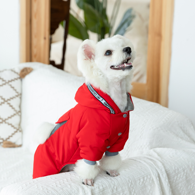 泰迪狗狗衣服秋冬款加厚保暖宠物四脚棉衣中小型犬比熊冬装防泼水
