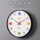 Hole-free silent wall clock with large numbers for clear reading of time