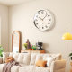 Simple and stylish home living room silent cream style wall clock