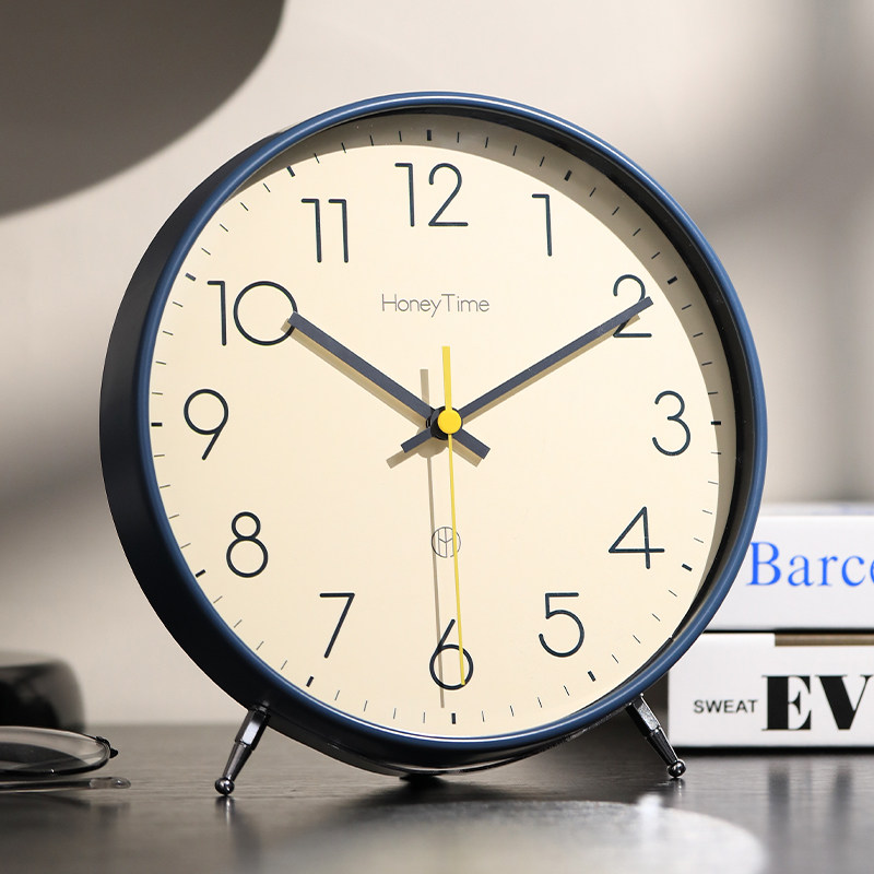 北欧摆台式家用客厅时尚桌面钟表 翰林家居座钟