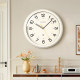 Simple and stylish home living room silent cream style wall clock