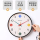 Hole-free silent wall clock with large numbers for clear reading of time