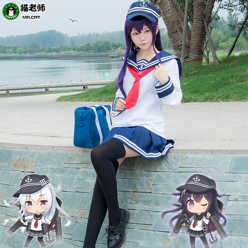 猫老师舰娘晓响雷电cosplay水手服装全套舰队collection女装制服 - 图1