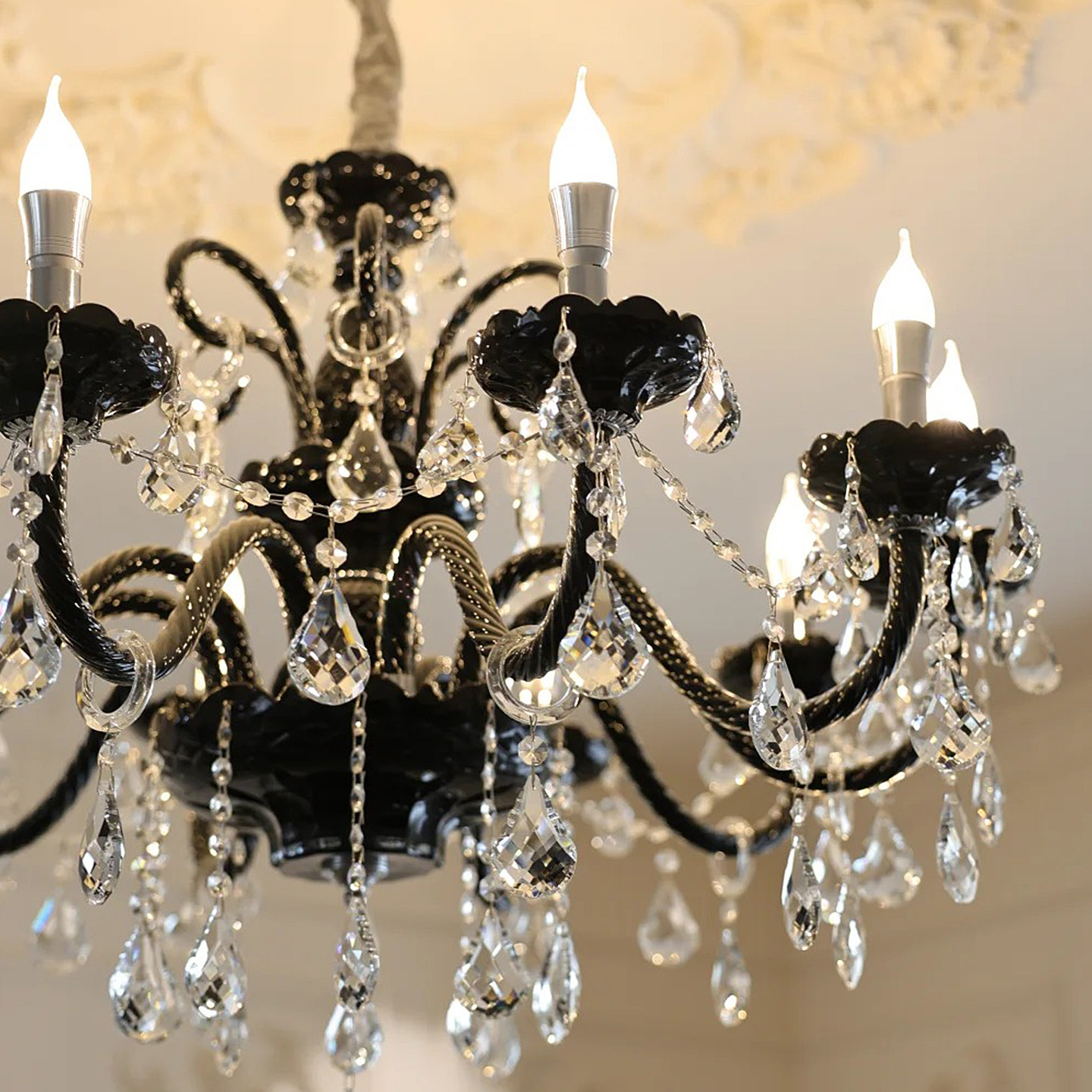 万鑫 法式复古客厅吊灯欧式卧室餐厅黑天鹅蜡烛灯高级感别墅灯具,淘宝优惠券,粉丝福利购,淘宝优惠卷