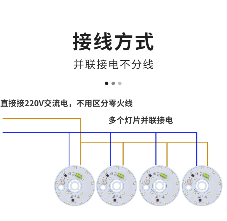 220V免驱动led光源吸顶灯改造灯板卧室灯片餐吊筒灯圆形灯芯灯盘 - 图2