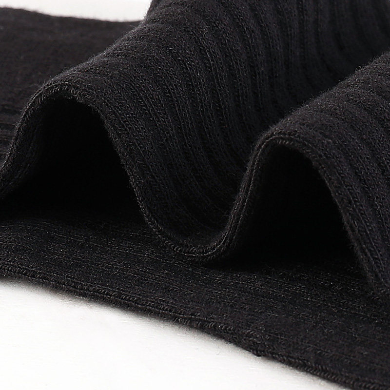 纯黑色冬季长筒100%全棉浪莎堆堆袜 浪莎天恒短袜/打底袜/丝袜/美腿袜