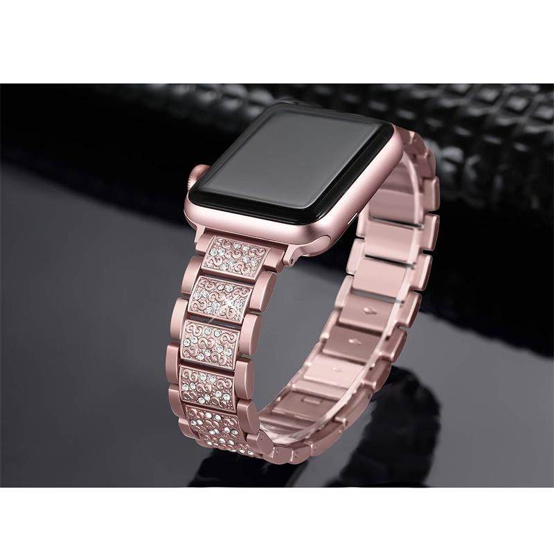 适用iwatch10/8/7手表带金属腕带苹果手表s9表带apple watch6/5/SE/4/3/2代新款s10替换带S11代41/45男女潮