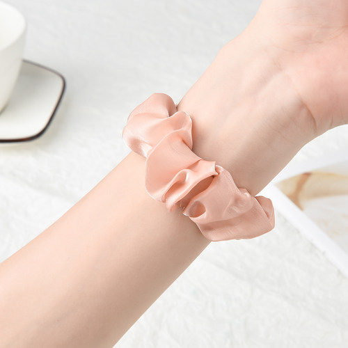 适用苹果applewatch10/8/9/7/6代手表带se单圈大肠发圈创意女腕带尼龙iwatch11/9小清新ultra弹力s10替换带 - 图2