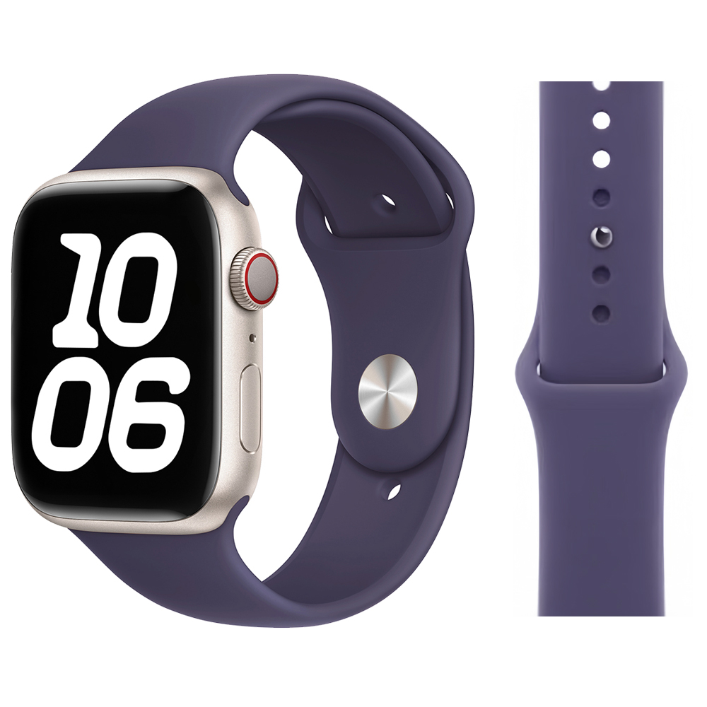 适用applewatch10手表带苹果S9手表iwatch11硅胶S10女S8/S7腕带s8/SE高级感7小众S6夏季ultra智能运动配件潮 - 图1