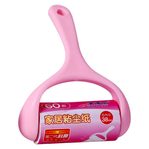 净得丽家居粘尘纸10cm粘毛器粘毛滚筒可撕式斜撕除尘器沾毛刷8317 - 图0