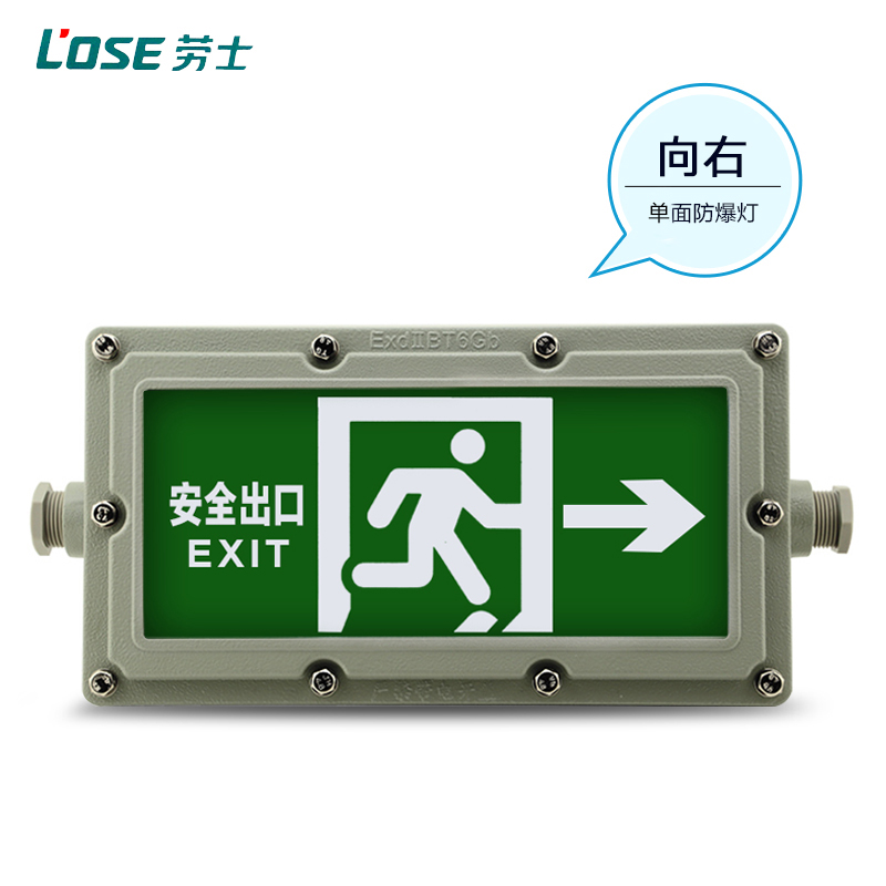 劳士防爆安全出口应急标志灯led照明消防疏散指示灯国标应急充电-图3