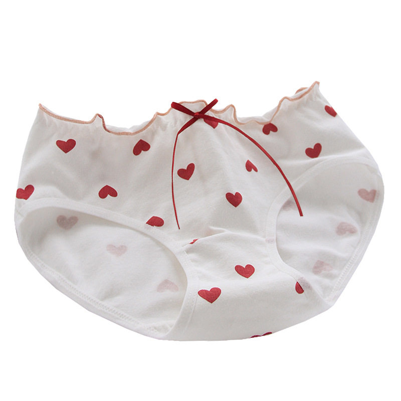 日系女内裤纯棉裆甜美少女柔软学生印花透气蝴蝶结可爱三角短裤,淘宝优惠券,粉丝福利购,淘宝优惠卷