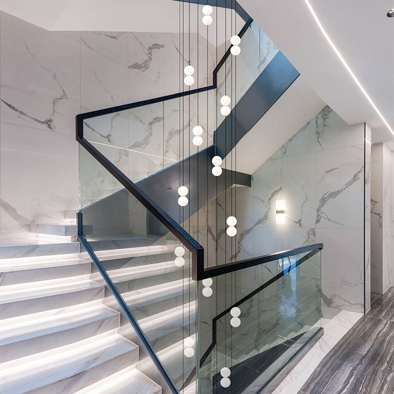 楼梯吊灯现代极简创意旋转loft小复式楼挑空别墅狭窄楼梯间长吊灯,淘宝优惠券,粉丝福利购,淘宝优惠卷