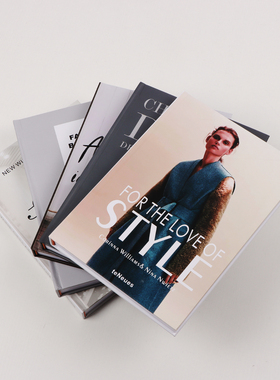 样板房书桌中号黑白灰仿真装饰书