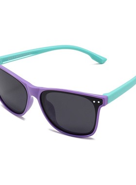 2024新款硅胶儿童偏光太阳镜黑色墨镜男女童小孩防紫外线眼镜潮流