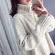 Korean version loose and lazy style thickened coat ins super fire long-sleeved pullover net red turtleneck sweater women 2021 new