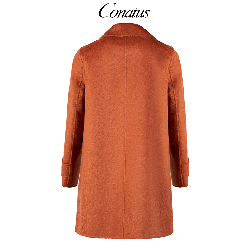 CONATUS/珂尼蒂思热销冬季新优雅气质高档中长款毛呢大衣外套女装