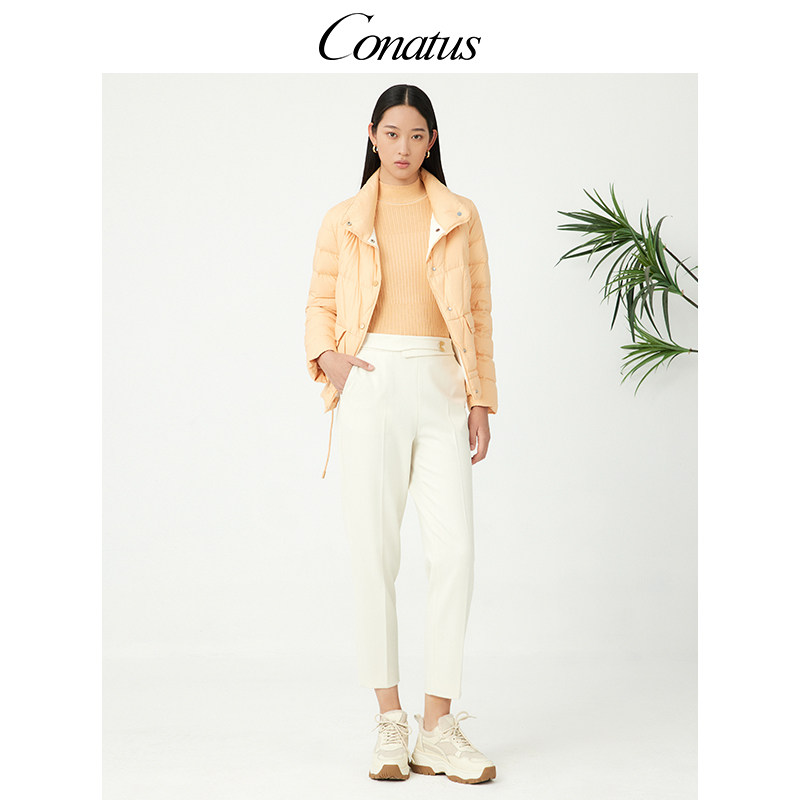 CONATUS/珂尼蒂思短款羽绒服早春季新款高领简约直筒外套女,淘宝优惠券,粉丝福利购,淘宝优惠卷