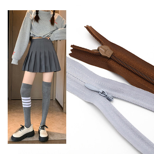 隐形拉链黑色连衣裙裤子衣服拉锁头配件长款裙子抱枕拉链暗链白色 - 图2