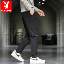 Flowers Playboy Light Thin Down Pants Men Winter Fashion Tide Card Anti-Chill Cotton Pants High End External Wearing Duck Suede Pants Man