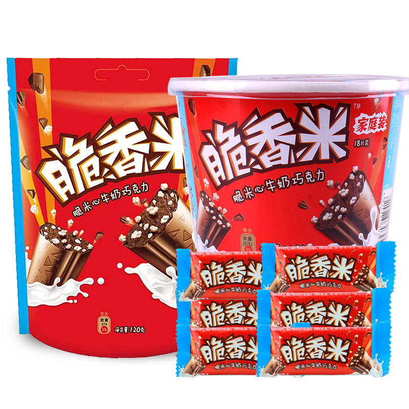 德芙巧克力脆香米216g桶装脆米心牛奶巧克力礼盒婚庆喜糖生日礼物 - 图0