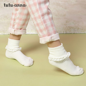 tutuanna儿童袜联名Cinnamarol玉桂狗袜子 儿童 卡通刺绣可爱短袜