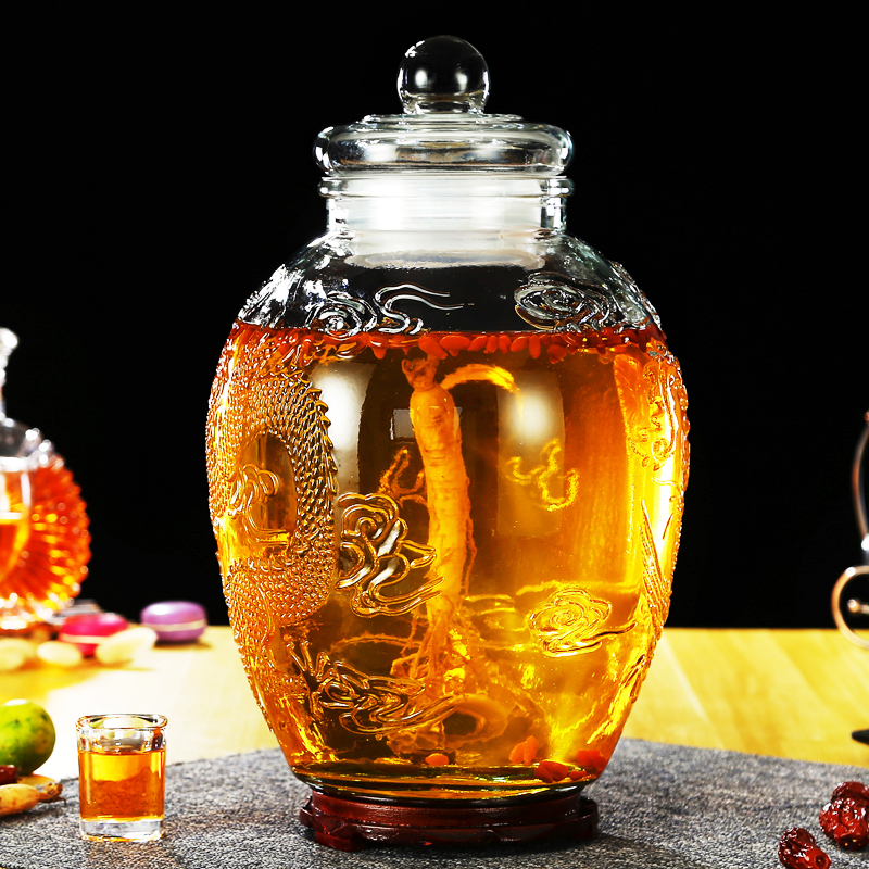 Extra large jar with faucet for household wine glass bottle