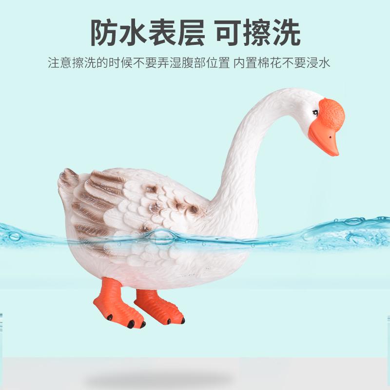 大号仿真家禽大公鸡软胶鸡鸭鹅农场牧场动物玩偶儿童认知模型摆件 - 图1