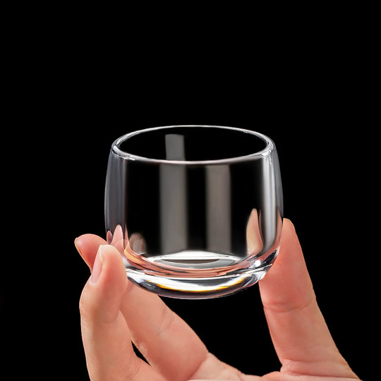 Verdickter Fingerbecher, Nicht-Heißwasserbecher, transparente Glaseinsätze, Haushaltsmeisterbecher, Weinbecher, Trinkwasser- und Teebecher