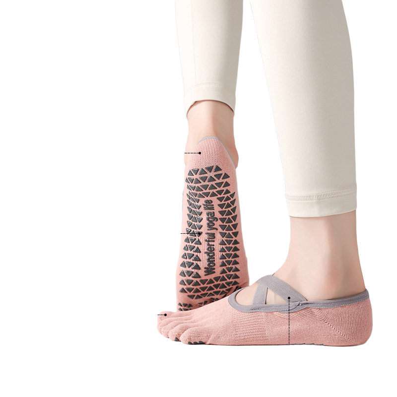 专业运动瑜伽五指袜防滑减震不掉跟健身普拉提袜子女士隐形分趾袜 - 图3