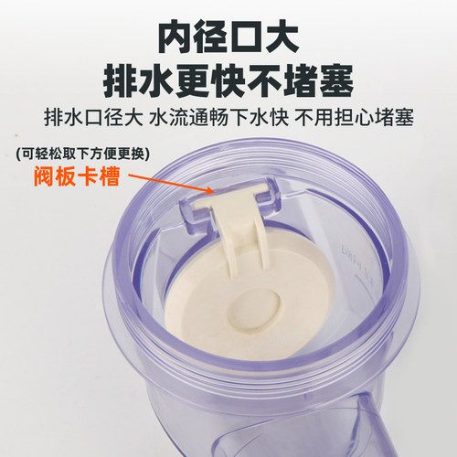 厨房下水道防返水止逆阀倒流洗菜盆50pvc管排水管止回阀二楼防反 - 图3