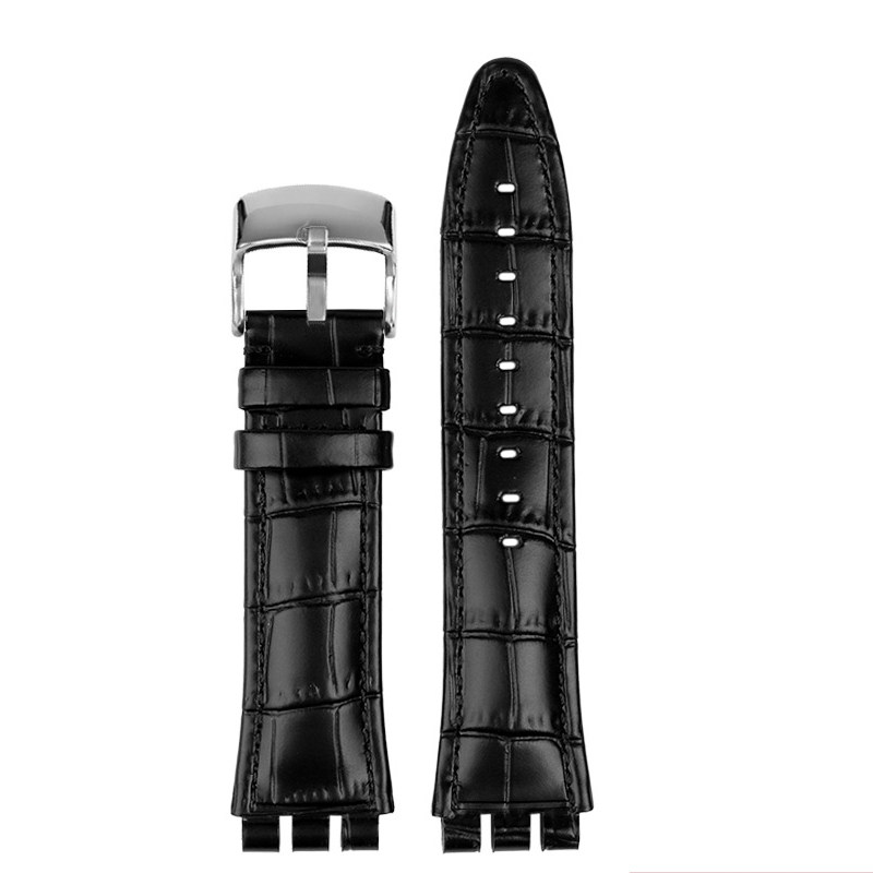 代用斯沃琪真皮yvs423 420手表带 老皮匠手表配件