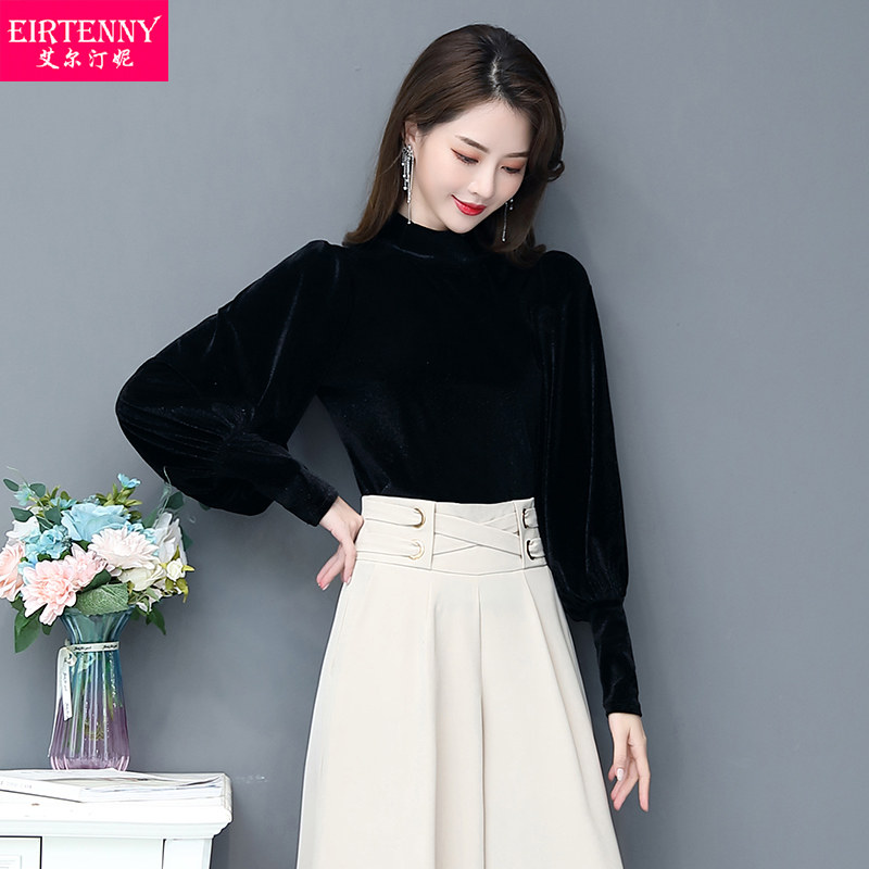 金丝绒时尚气质宽松2020新款t恤 eirtennyT恤