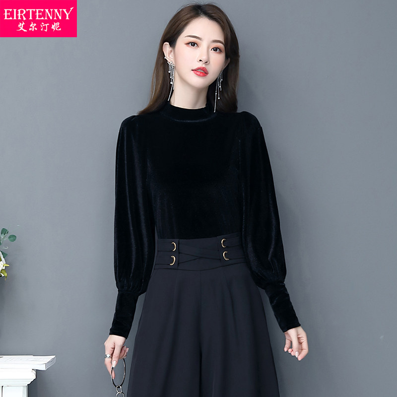 金丝绒时尚气质宽松2020新款t恤 eirtennyT恤