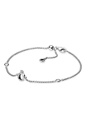 潘家S925纯银家族树冰川之美可调节手链手镯串吊珠子DIY手链绳