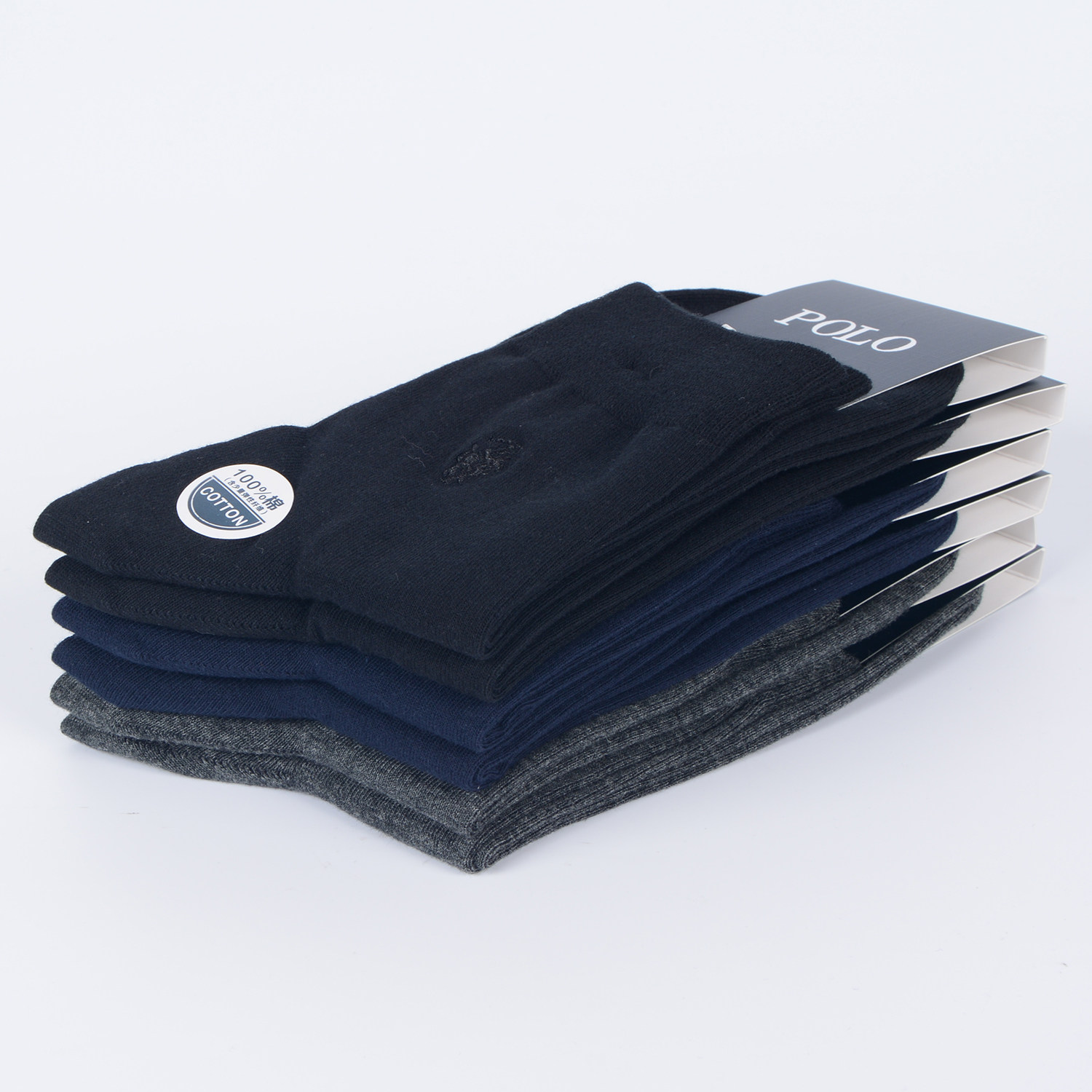 polo春夏高筒长筒男士8309薄纯棉袜 polo品棉短袜/打底袜/丝袜/美腿袜