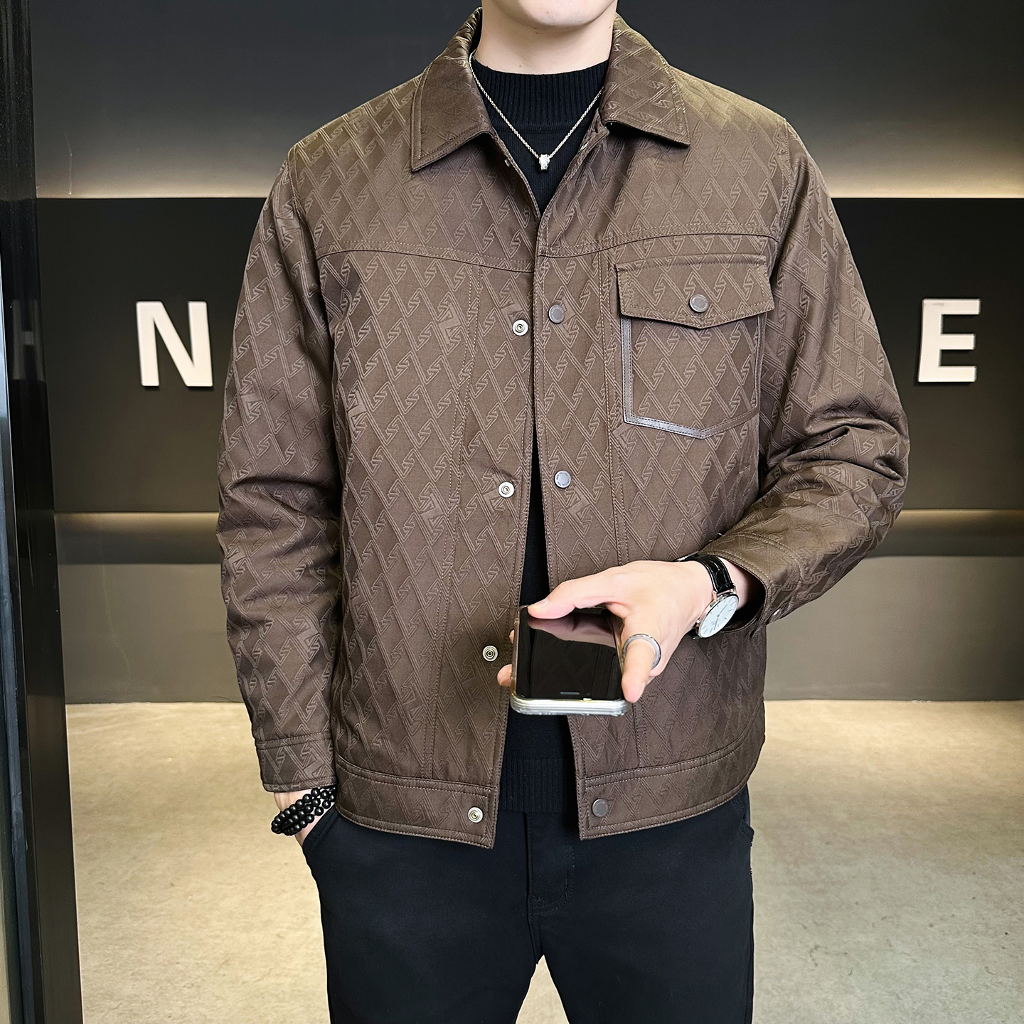 高级感轻薄款羽绒服男冬季2025新款加厚防寒男装夹克上衣保暖外套 - 图3