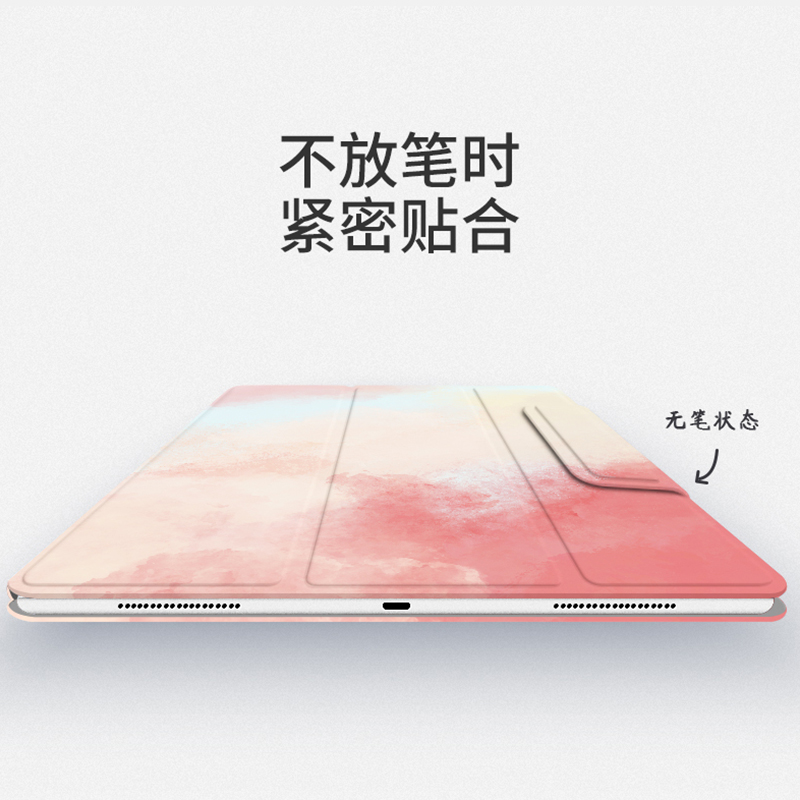 2022新款iPadAir5保护套2024ipadpro11磁吸壳6防弯12.9英寸全包10代三折2021苹果平板12.9超薄4双面夹5th文艺-图1