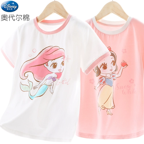 Дисней, летняя футболка для мальчиков, хлопковый наряд маленькой принцессы, короткий рукав, подходит для подростков, детская одежда
