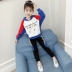 Quần áo bé gái màu đỏ ròng 2019 mùa thu mới cho trẻ em phiên bản Hàn Quốc của cậu bé lớn thời trang thể thao nước ngoài hai mảnh - Phù hợp với trẻ em