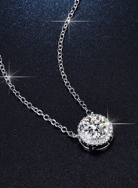 纯银圆包雪花吊坠项链女小众设计