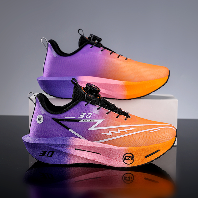 芷境3代运动鞋旋转纽扣专业马拉松比赛跑鞋PB竞速全掌碳板跑步鞋 - 图2