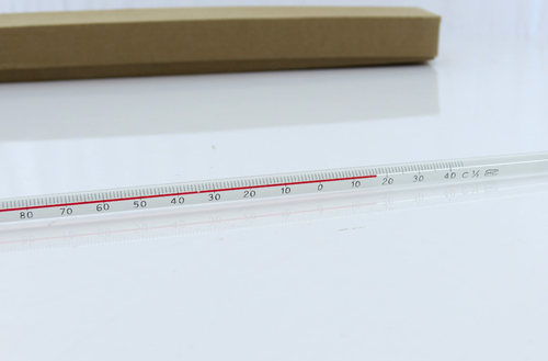 超低温玻璃棒红水酒精温度计工业低温温度计零下100度/-80/-50 - 图0
