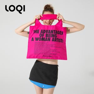 LOQI游击女孩系列环保购物袋折叠轻便通勤单肩包大容量手提帆布袋