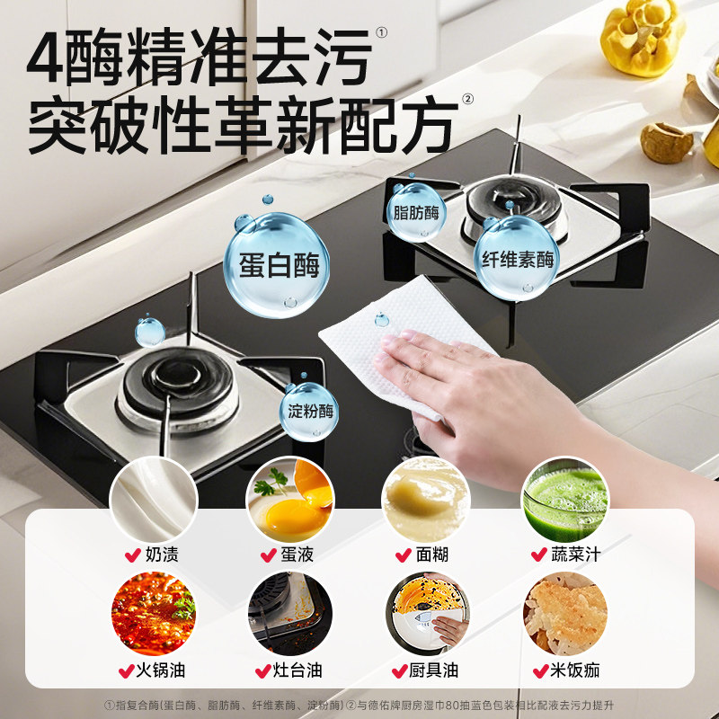 德佑厨房湿巾去油污湿巾加大加厚湿纸巾家用油烟机清洁去油湿巾纸,淘宝优惠券,粉丝福利购,淘宝优惠卷