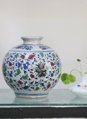 景德镇仿古花瓶软装中式风将军罐