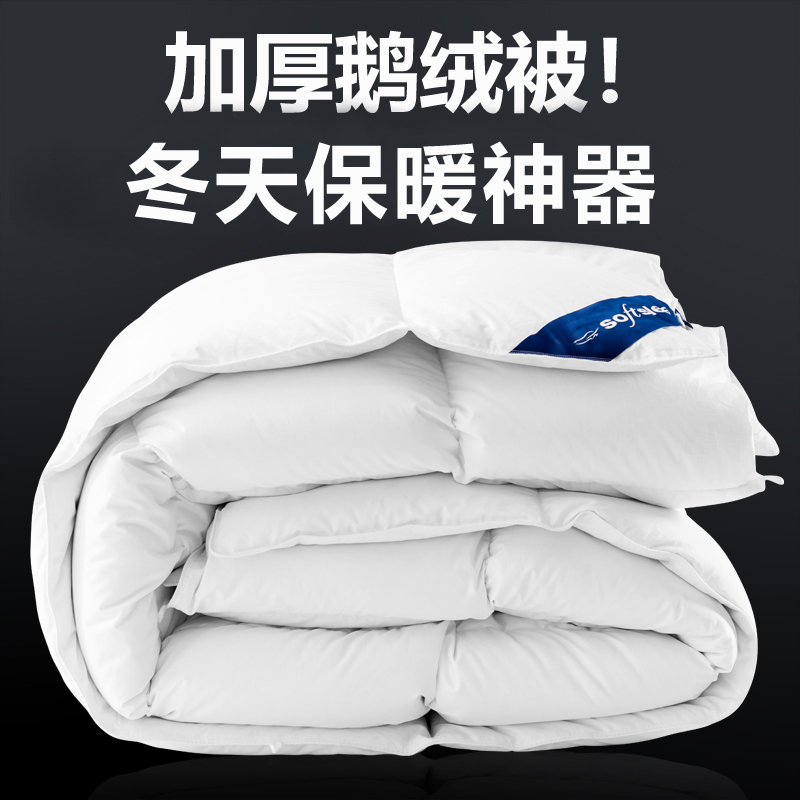 缤欣家纺羽绒制品店羽绒被芯95白鹅绒春秋被冬被空调夏被单人学生被子酒店四季子母被0
